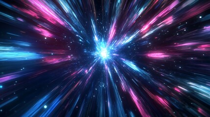 Fototapeta premium Dynamic Light Trails Creating a Stunning Visual Experience in Space