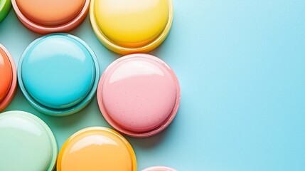 Colorful Buttons on Blue.