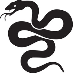 Snake vector black silhouette design for T-Shirt