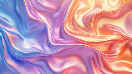 Obraz premium Trendy Iridescent Rainbow Foil with Holographic Pastel Colors