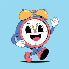 walking clock mascot