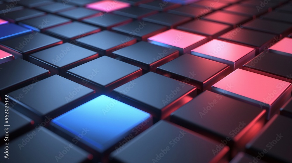 Aufkleber Abstract Cubes Pattern.