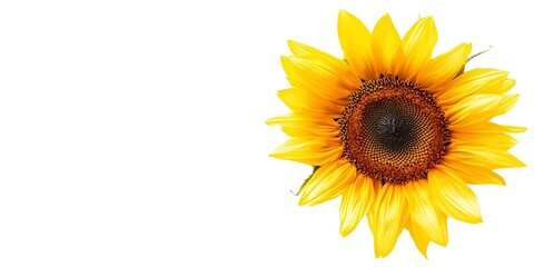Fototapeta premium Sunflower flower on white background 