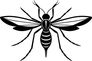 Mosquito silhouette vector illustration