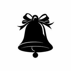 Christmas bell Silhouette, vector, illustration