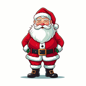 Santa clause color vector, illustration.