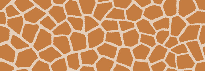 Giraffe spots drawing seamless pattern. abstract modern animals trendy texture vector background.