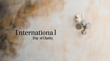 International Day of Charity Background with Greenery and Text