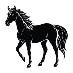 Horse silhouette vector