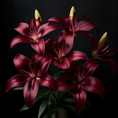 maroon lily