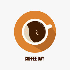 vector graphic of coffee day good for national coffee day celebration. flat design. flyer design.flat illustration.