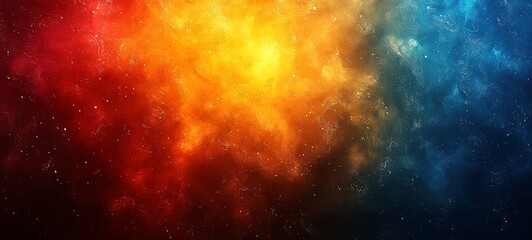 Naklejka premium A vibrant abstract background featuring fiery orange and red hues blending into dark blue, perfect for Halloween-themed design projects with copy space.