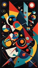 Abstract Colorful Background with Geometric Elements