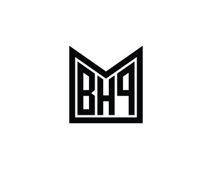 Fototapeta premium BHQ logo design vector template. BHQ