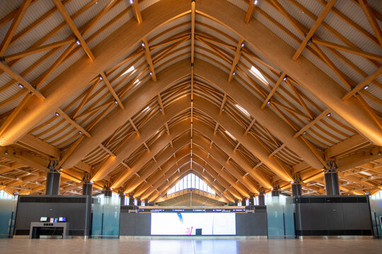 Interior structure of Clark International Airport in Clark, Philippines.
