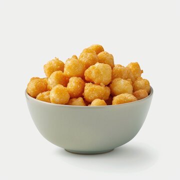 Medium shot of bowl of Dried Marcona almonds, isolated on a white background, 