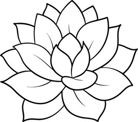 Fototapeta premium Detailed Flower Outline Creation