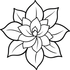 Fototapeta premium Detailed Flower Outline Creation