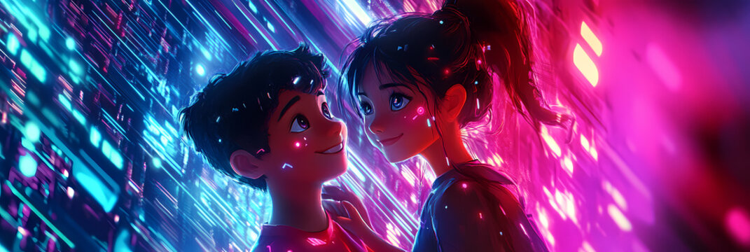 Cute Gamer Girl in Anime Manga Style: Adorable Illustration