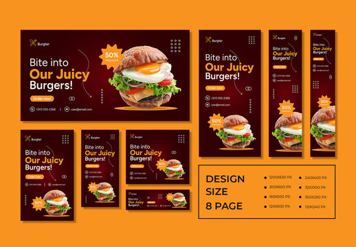 Burger Web Banner Layout