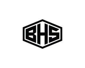 BHS logo design vector template. BHS