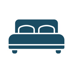 Bed svg cut file. Isolated vector illustration.