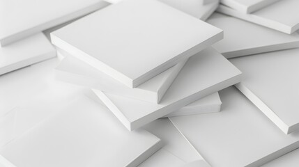 Elegant Minimalistic White Background with Notepad and Text Space