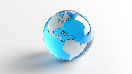 A 3D globe with a protective ozone layer symbolized by a transparent blue shield surrounding the Earth, 3D rendering, World Ozone Day