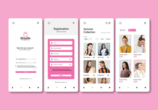 Product Mobile App UI Layout
