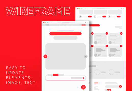 Real Estate Landing Page Wireframe UX Template