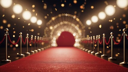 Red carpet entry design at award ceremony