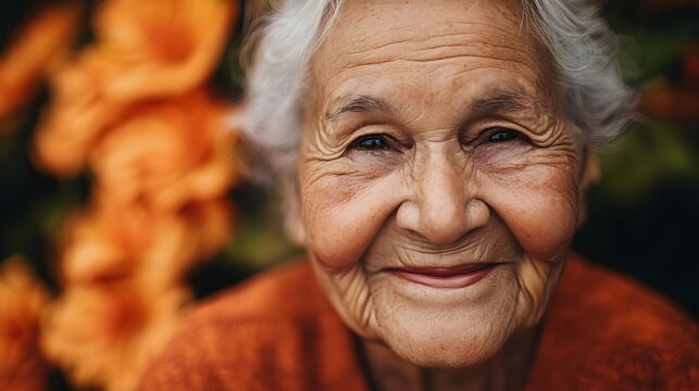 138. An elderly person conveying gratitude with a warm, appreciative smile