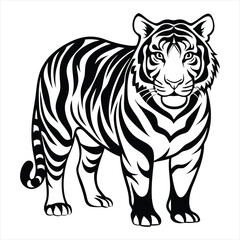 tiger silhouette vector