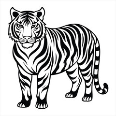 tiger silhouette vector