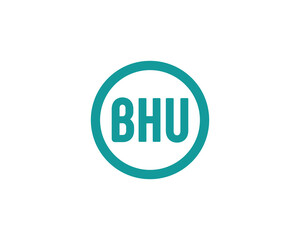 BHU Logo design vector template. BHU