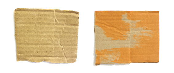 Recycled craft torn paper texture as background.