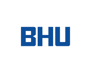 BHU Logo design vector template. BHU