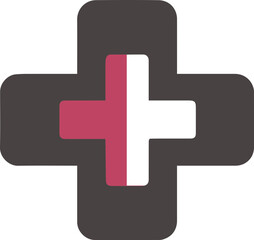 Fototapeta premium 플러스 심볼 아이콘 ? 의료와 건강을 상징하는 십자 아이콘