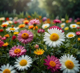 Fototapeta premium Natural and beautiful flowers and beautiful plants AI generative