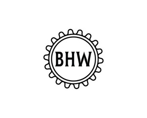 BHW logo design vector template. BHW