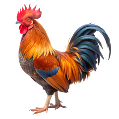 Fototapeta premium Rooster isolated on transparent background