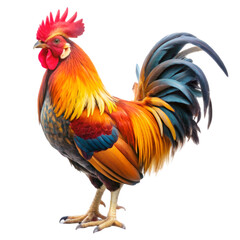 Fototapeta premium Rooster isolated on transparent background