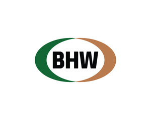 BHW logo design vector template. BHW