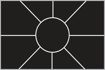 Photo Frame Collage Grid Vector Template, Empty Mood Board Image Album Template, Photography Design Layouts And Minimalist Mockup.