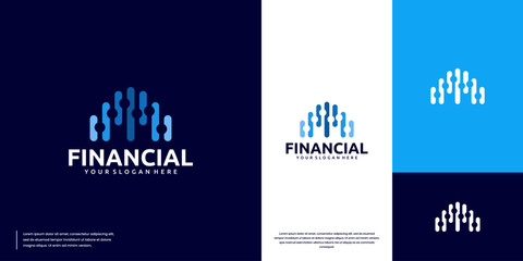 financial growth chart, economic symbol, logo design inspiration.