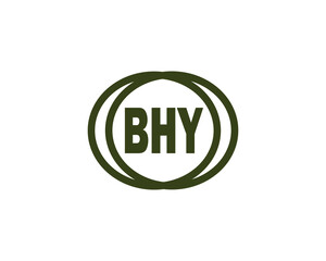 BHY logo design vector template. BHY