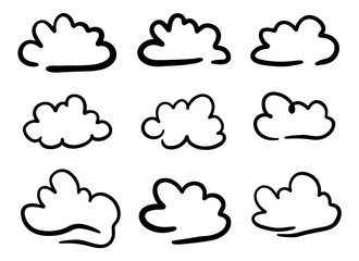 Hand-Drawn Cloud Vector Icon Collection