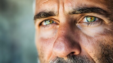 Obraz premium 104. A middle-aged person showing empathy with a caring expression and gentle eyes