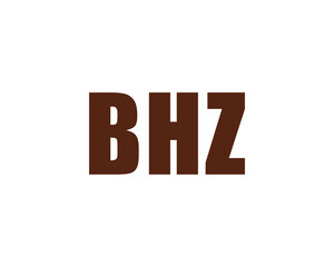 BHZ logo design vector template. BHZ