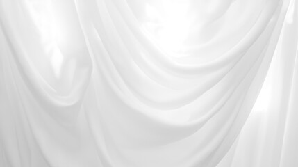 Fototapeta premium Soft white curtains background for graphic design or wallpaper.